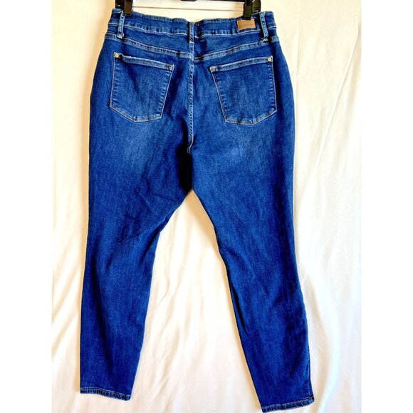 Judy Blue Jeans Women's 16W Skinny Fit Stretch Dark Wash Solid Fly Zip JB88113 - Picture 8 of 10